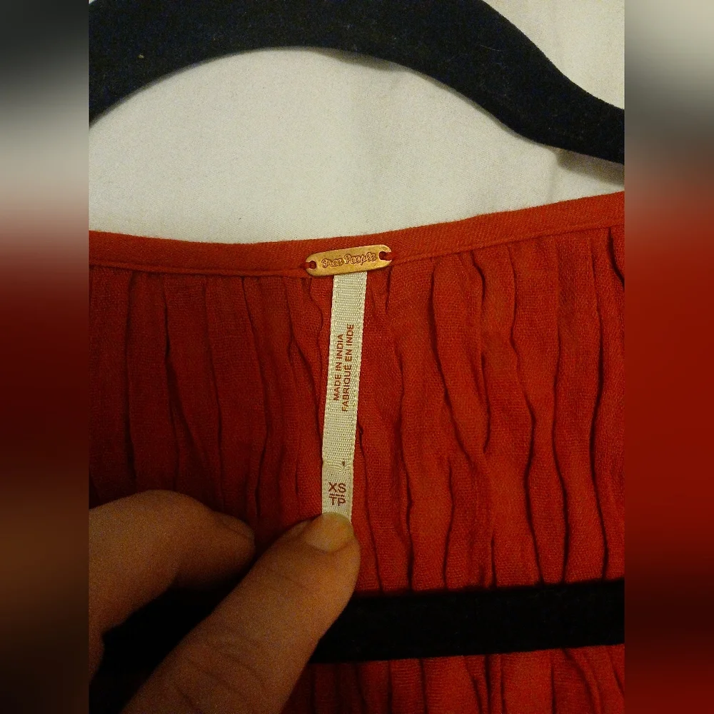 Free People Embroidery Celestial Skies Midi Dress W/Tassels In Burgundy XS - Picture 3 of 9